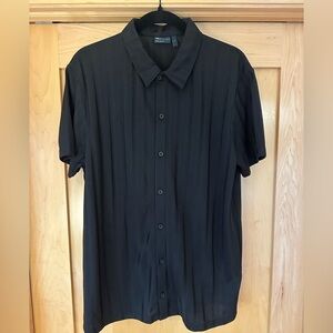 ASOS Men's Black Jersey Button-Up Shirt